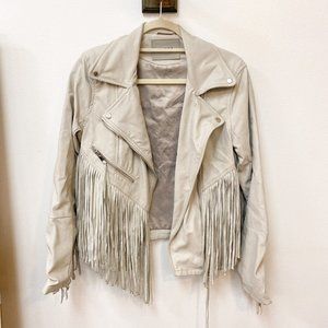 Blank NYC Fringe Leather Jacket